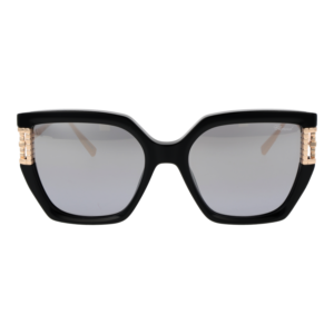 Chopard Sonnenbrille SCH378M 55BLKX – Frontansicht mit Kunststoff Rahmen und Grau Gläsern
