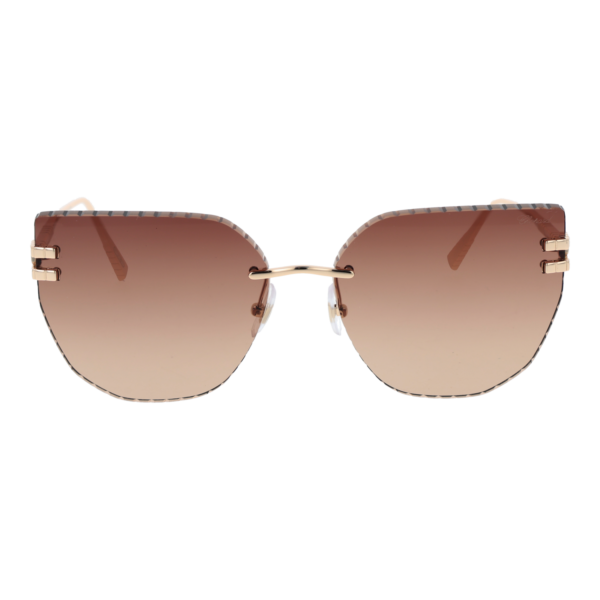 Chopard Sonnenbrille SCHL54M 61300K – Frontansicht mit Metall Rahmen und Braun Gläsern