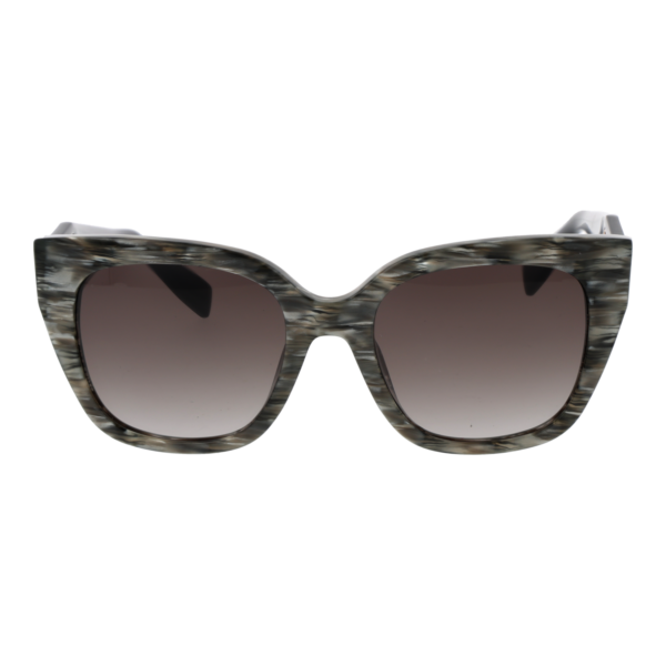Furla Sonnenbrille SFU812 5306BZ – Frontansicht mit Kunststoff Rahmen und Braun Gläsern