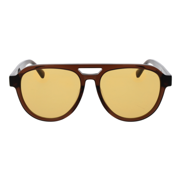 Gant Sonnenbrille GA00010 5648E – Frontansicht mit Azetat Rahmen und Braun Gläsern