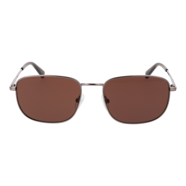 Gant Sonnenbrille GA00018 5636E – Frontansicht mit Metall Rahmen und Braun Gläsern