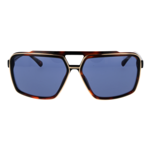 Guess Sonnenbrille GU00076 6152V – Frontansicht mit Kunststoff Rahmen und Blau Gläsern