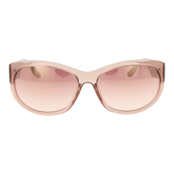 Guess Sonnenbrille GU00131 6057U – Frontansicht mit Kunststoff Rahmen und Rosa Gläsern