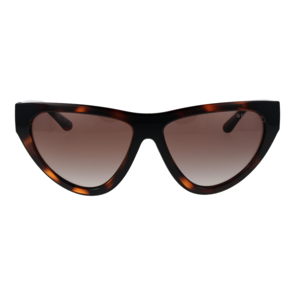 Guess Sonnenbrille GU00152 5752F – Frontansicht mit Kunststoff Rahmen und Braun Gläsern