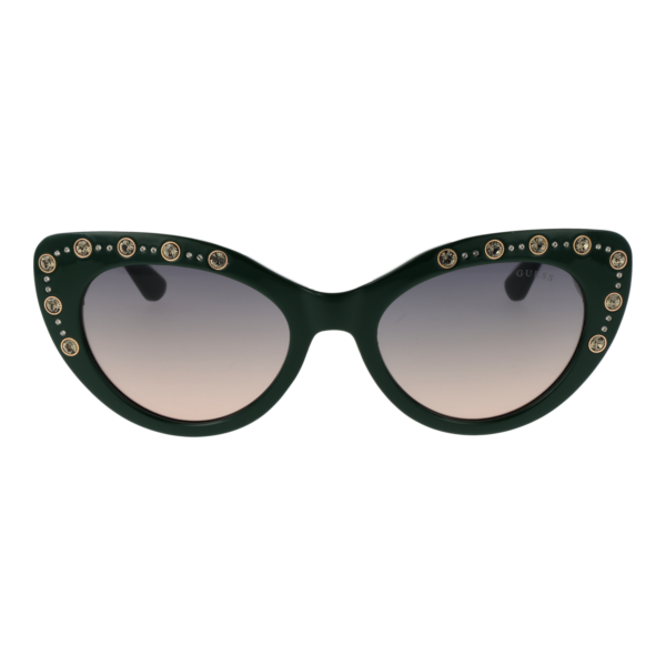 Guess Sonnenbrille GU00163 5496B – Frontansicht mit Kunststoff Rahmen und Rosa Gläsern