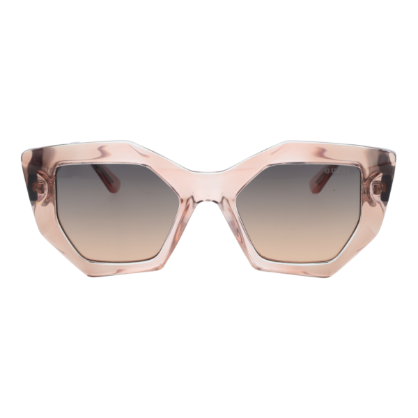 Guess Sonnenbrille GU7897 5047F – Frontansicht mit Kunststoff Rahmen und Braun Gläsern