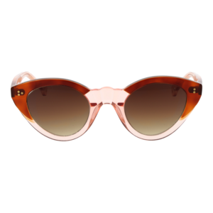 Hally & Son Sonnenbrille HS865V02S 4802S – Frontansicht mit Azetat Rahmen und Braun Gläsern