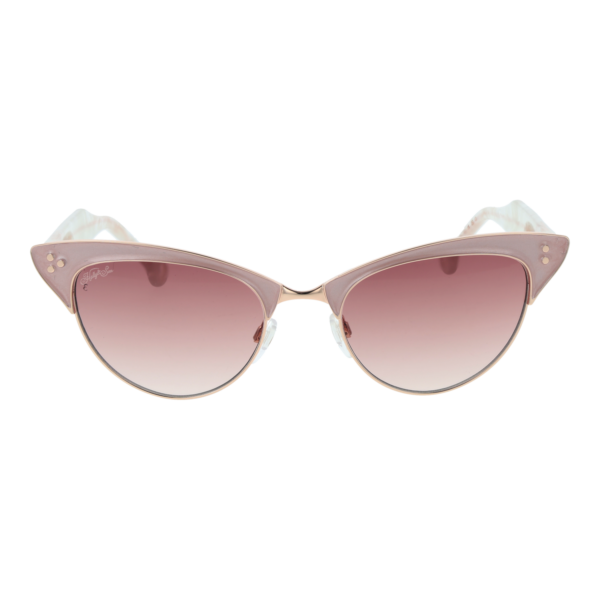 Hally & Son Sonnenbrille HS871S04 5504 – Frontansicht mit Azetat Rahmen und Rosa Gläsern