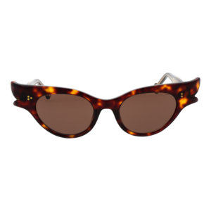 Hally & Son Sonnenbrille HS899V02S 5002S – Frontansicht mit Azetat Rahmen und Braun Gläsern
