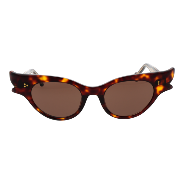 Hally & Son Sonnenbrille HS899V02S 5002S – Frontansicht mit Azetat Rahmen und Braun Gläsern