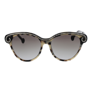 Hally & Son Sonnenbrille HS901V03S 5303S – Frontansicht mit Azetat Rahmen und Grau Gläsern
