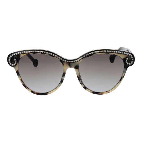 Hally & Son Sonnenbrille HS901V03S 5303S – Frontansicht mit Azetat Rahmen und Grau Gläsern