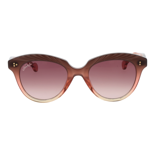 Hally & Son Sonnenbrille HS932V01S 5001S – Frontansicht mit Azetat Rahmen und Rosa Gläsern