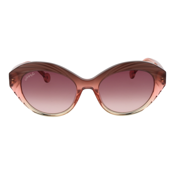 Hally & Son Sonnenbrille HS933S01 5301 – Frontansicht mit Azetat Rahmen und Rosa Gläsern
