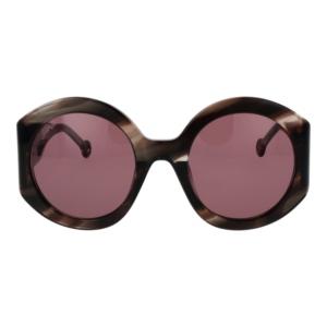 Hally & Son Sonnenbrille HS936S03 5303 – Frontansicht mit Azetat Rahmen und Rosa Gläsern