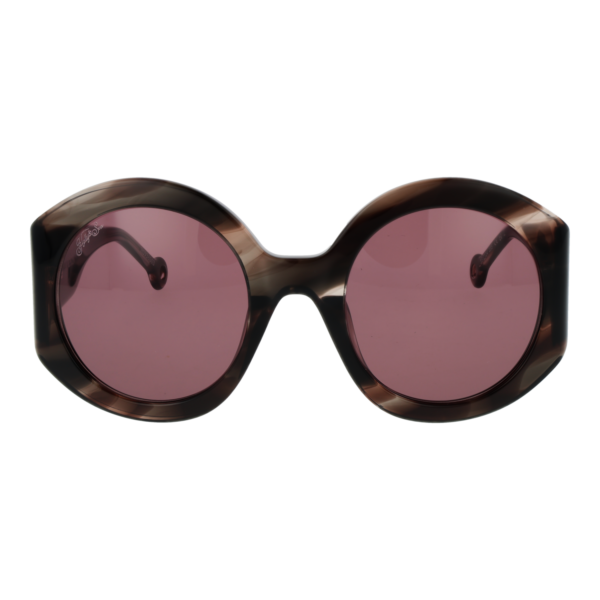 Hally & Son Sonnenbrille HS936S03 5303 – Frontansicht mit Azetat Rahmen und Rosa Gläsern