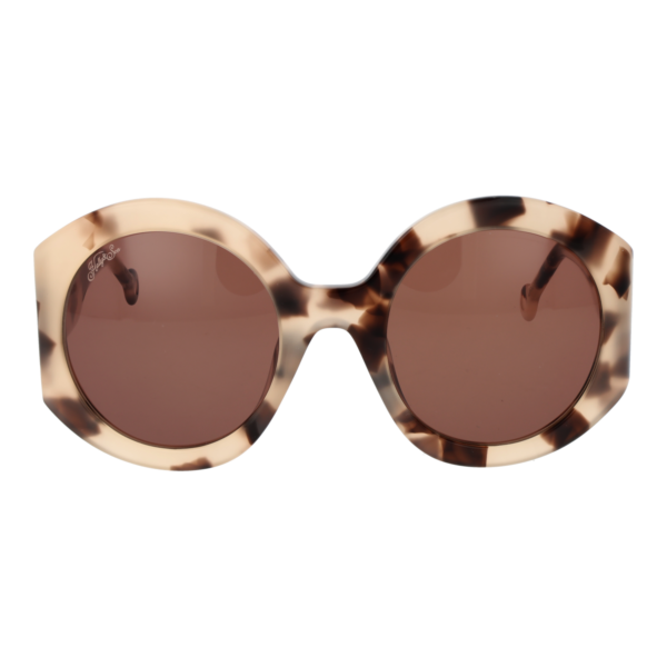 Hally & Son Sonnenbrille HS936S04 5304 – Frontansicht mit Azetat Rahmen und Braun Gläsern