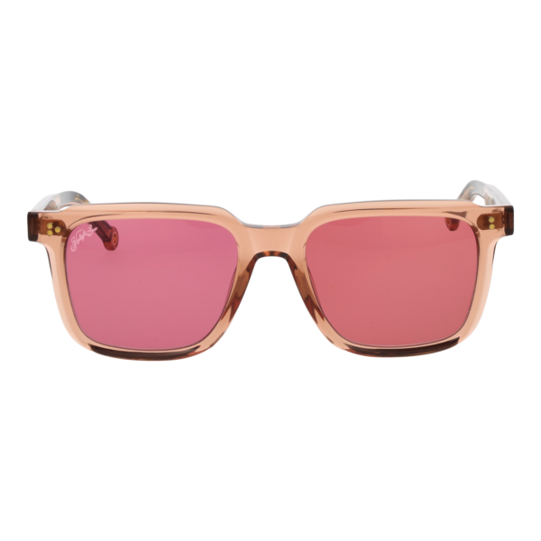 Hally & Son Sonnenbrille HS956S01 5401 – Frontansicht mit Azetat Rahmen und Rosa Gläsern