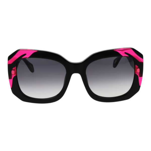 Just Cavalli Sonnenbrille SJC085 5409P2 – Frontansicht mit Kunststoff Rahmen und Grau Gläsern