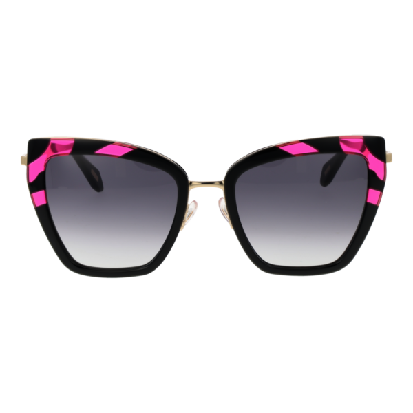 Just Cavalli Sonnenbrille SJC092 5309P2 – Frontansicht mit Metall Rahmen und Grau Gläsern