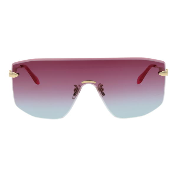 Just Cavalli Sonnenbrille SJC111 99300Y – Frontansicht mit Metall Rahmen und Rosa Gläsern