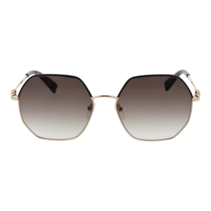 Longchamp Sonnenbrille LO140SL 58727 – Frontansicht mit Metall Rahmen und Grau Gläsern