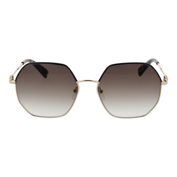 Longchamp Sonnenbrille LO140SL 58727 – Frontansicht mit Metall Rahmen und Grau Gläsern