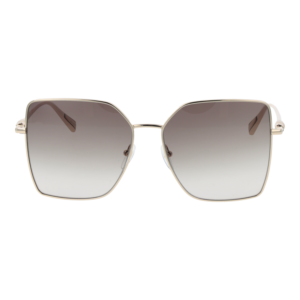 Longchamp Sonnenbrille LO173S N 57708 – Frontansicht mit Metall Rahmen und Braun Gläsern