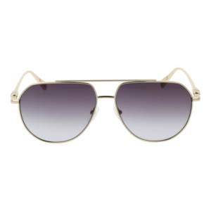 Longchamp Sonnenbrille LO174S 57723 – Frontansicht mit Metall Rahmen und Grau Gläsern