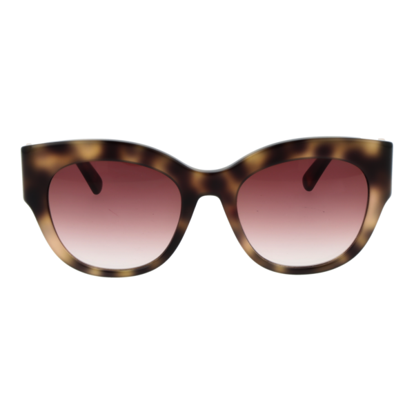 Longchamp Sonnenbrille LO740S 52690 – Frontansicht mit Azetat Rahmen und Braun Gläsern