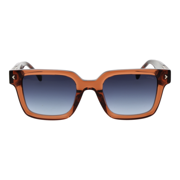 Lozza Sonnenbrille SL4338 5206ME – Frontansicht mit Kunststoff Rahmen und Blau Gläsern