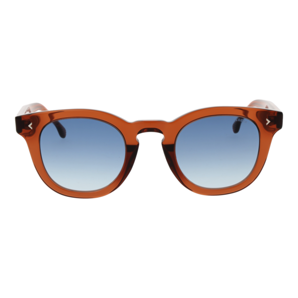 Lozza Sonnenbrille SL4360 49732Y – Frontansicht mit Kunststoff Rahmen und Blau Gläsern
