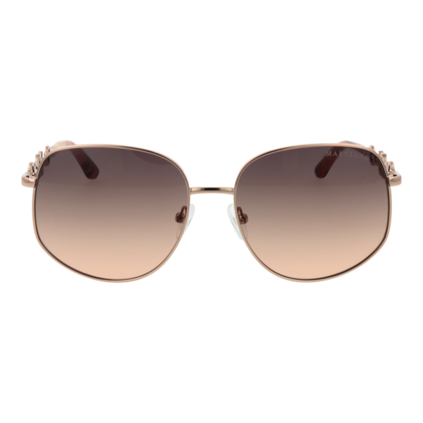 Marciano by Guess Sonnenbrille GM00003 5928F – Frontansicht mit Metall Rahmen und Grau Gläsern