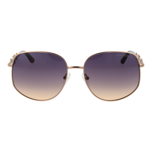 Marciano by Guess Sonnenbrille GM00003 5928Z – Frontansicht mit Metall Rahmen und Lila Gläsern