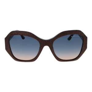 Marciano by Guess Sonnenbrille GM00007 5405W – Frontansicht mit Azetat Rahmen und Blau Gläsern