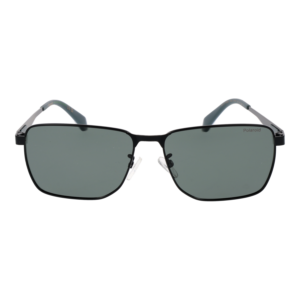Polaroid Sonnenbrille PLD 2171/G/S/X 58124UC – Frontansicht mit Metall Rahmen und Grün Gläsern
