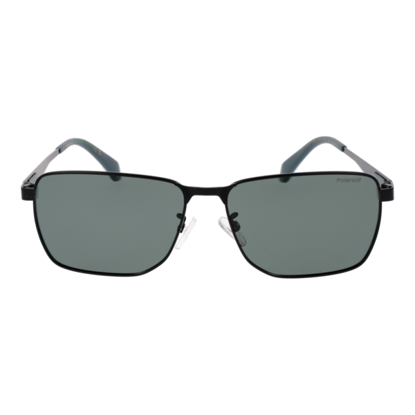 Polaroid Sonnenbrille PLD 2171/G/S/X 58124UC – Frontansicht mit Metall Rahmen und Grün Gläsern