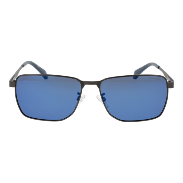 Polaroid Sonnenbrille PLD 2171/G/S/X 58V6D5X – Frontansicht mit Metall Rahmen und Blau Gläsern