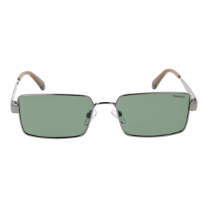 Polaroid Sonnenbrille PLD 6255/S/X 566LBUC – Frontansicht mit Metall Rahmen und Grün Gläsern