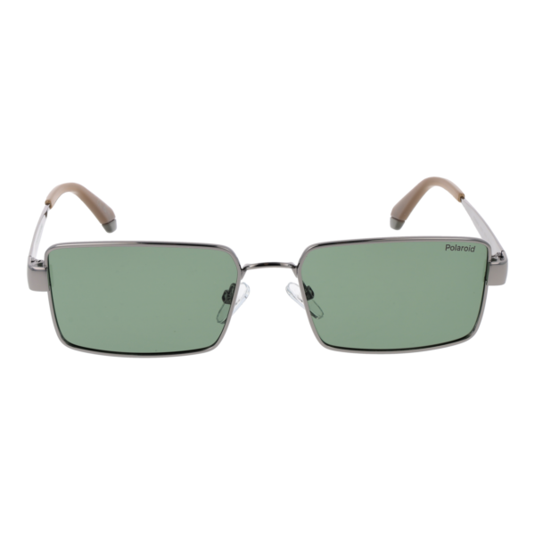 Polaroid Sonnenbrille PLD 6255/S/X 566LBUC – Frontansicht mit Metall Rahmen und Grün Gläsern