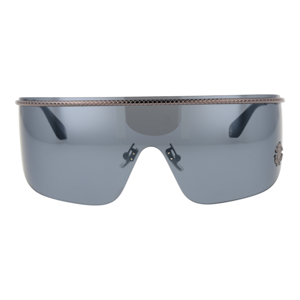Roberto Cavalli Sonnenbrille SRC012M 99530X – Frontansicht mit Metall Rahmen und Grau Gläsern