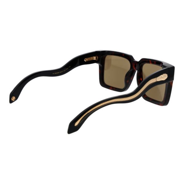 Rückansicht der Roberto Cavalli Sonnenbrille SRC055 55743G – Kunststoff Rahmen