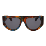 Roberto Cavalli Sonnenbrille SRC063 5609UV – Frontansicht mit Kunststoff Rahmen und Grau Gläsern