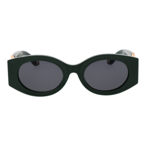 Roberto Cavalli Sonnenbrille SRC064 530D80 – Frontansicht mit Kunststoff Rahmen und Grau Gläsern