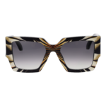 Roberto Cavalli Sonnenbrille SRC067V 5406K4 – Frontansicht mit Kunststoff Rahmen und Grau Gläsern