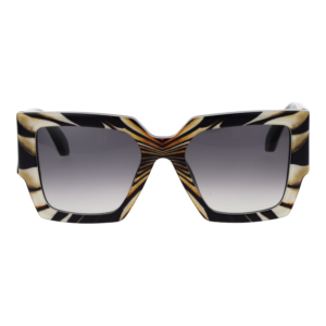 Roberto Cavalli Sonnenbrille SRC067V 5406K4 – Frontansicht mit Kunststoff Rahmen und Grau Gläsern