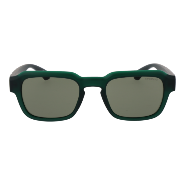 Superdry Sonnenbrille SDS 5060 51154 – Frontansicht mit Kunststoff Rahmen und Grün Gläsern