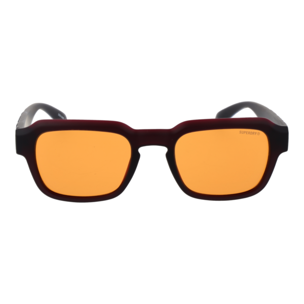 Superdry Sonnenbrille SDS 5060 51163 – Frontansicht mit Kunststoff Rahmen und Orange Gläsern