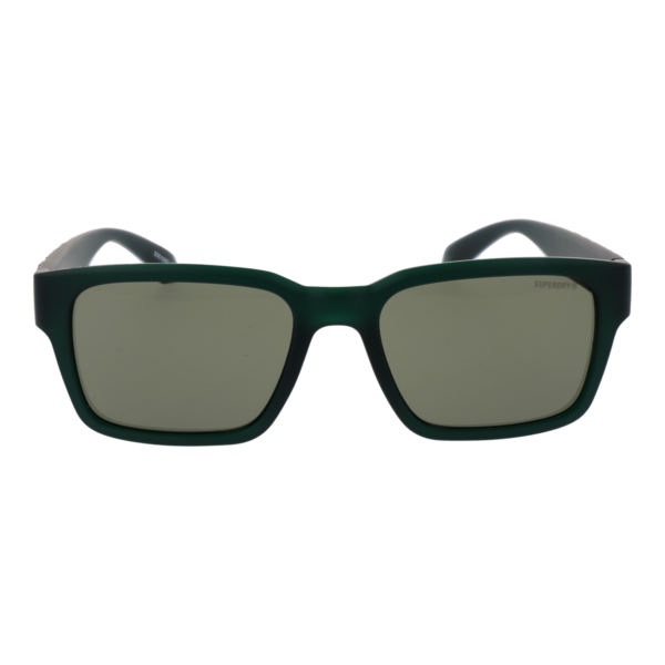 Superdry Sonnenbrille SDS 5063 55154 – Frontansicht mit Kunststoff Rahmen und Grün Gläsern