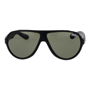Superdry Sonnenbrille SDS Downtown 58127 – Frontansicht mit Polycarbonat Rahmen und Grün Gläsern